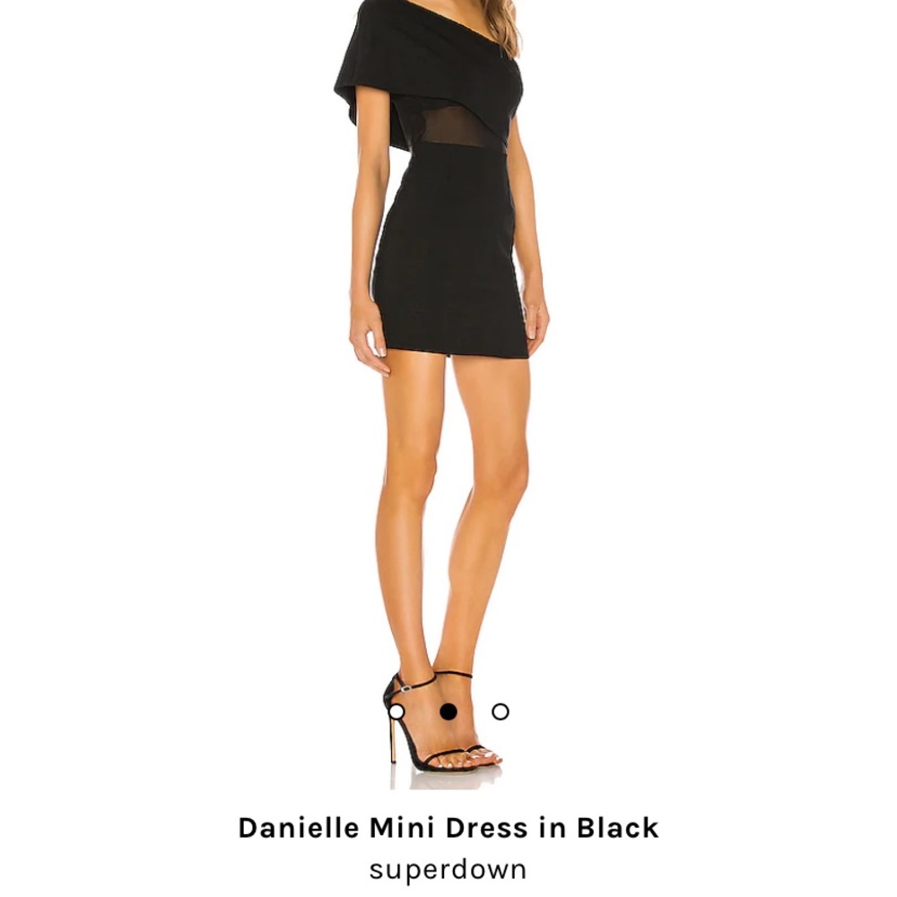 Superdown One Shoulder Sheer Waist Dress - Picture 8 of 8